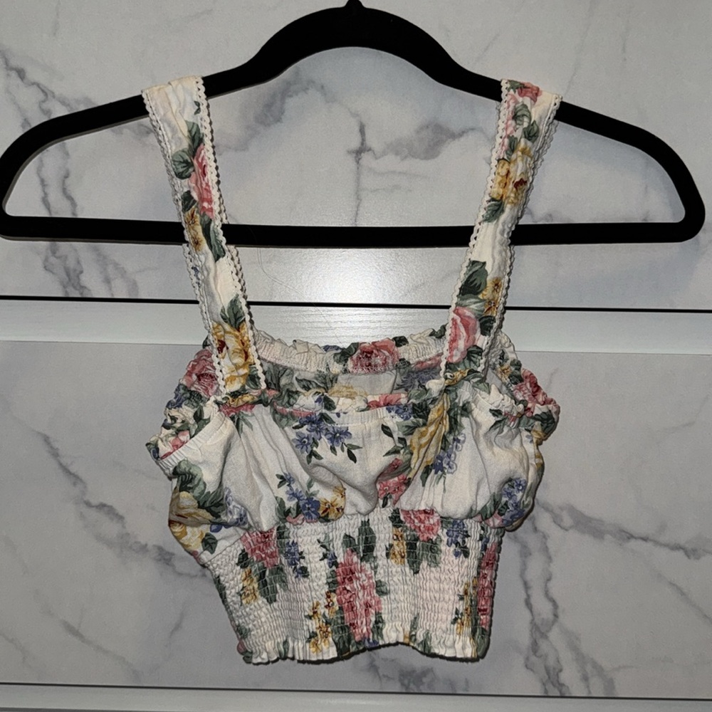 White floral top size small